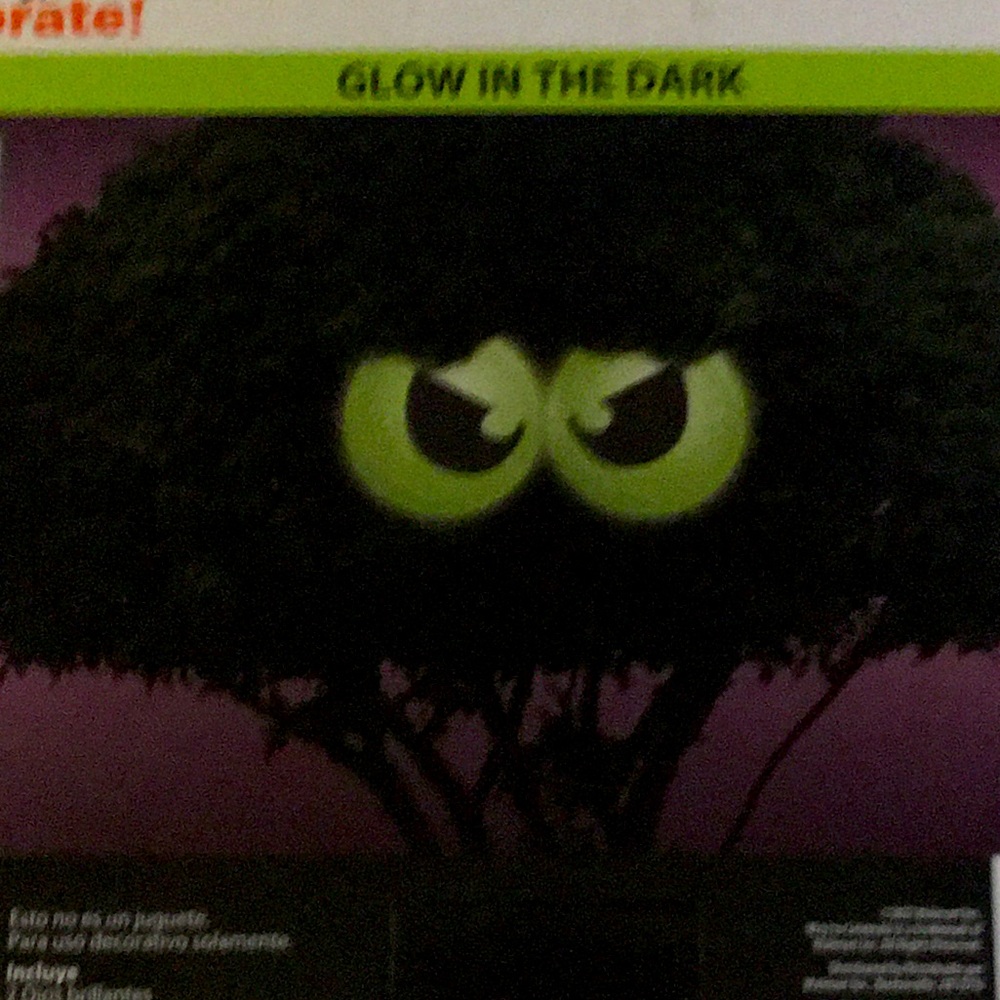 Glow in the dark Halloween 🎃 bush eyes